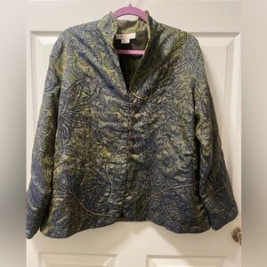 Anu Green and Blue Paisley‎ Blazer
